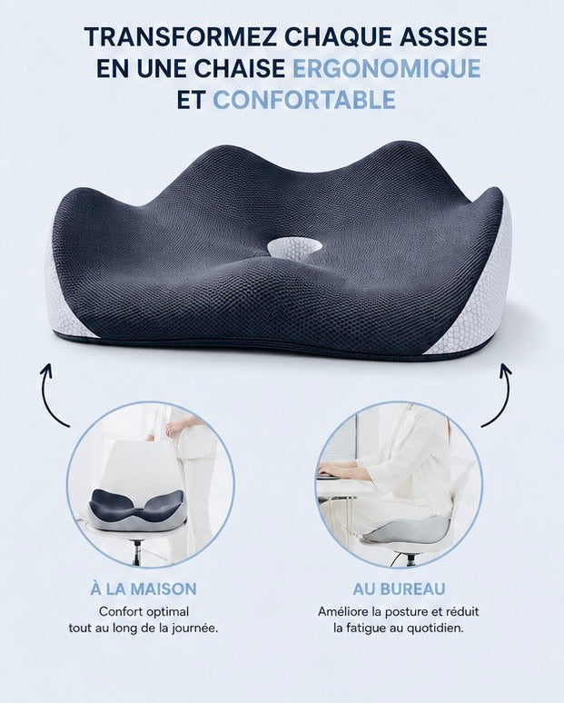 Coussin Coccyx Ergonomique Dorsa — Mémoire de Forme