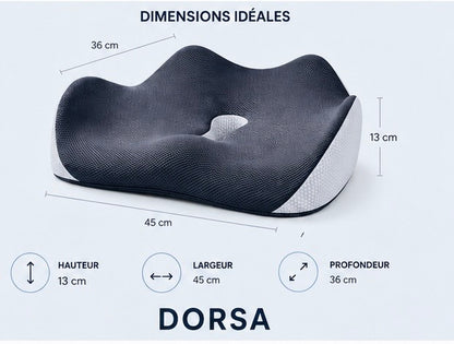 Coussin Coccyx Ergonomique Dorsa — Mémoire de Forme