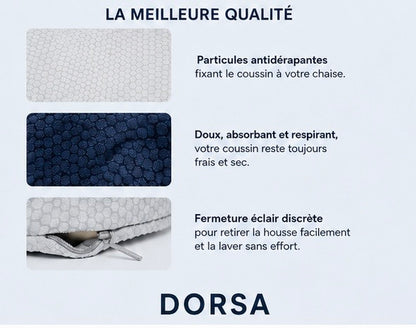 Coussin Coccyx Ergonomique Dorsa — Mémoire de Forme
